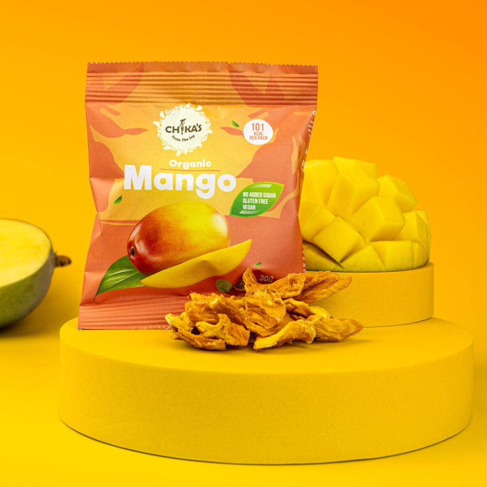 CHIKA'S Organic Dried Mango - Naturally sweet, chewy slices of organic dried mango.