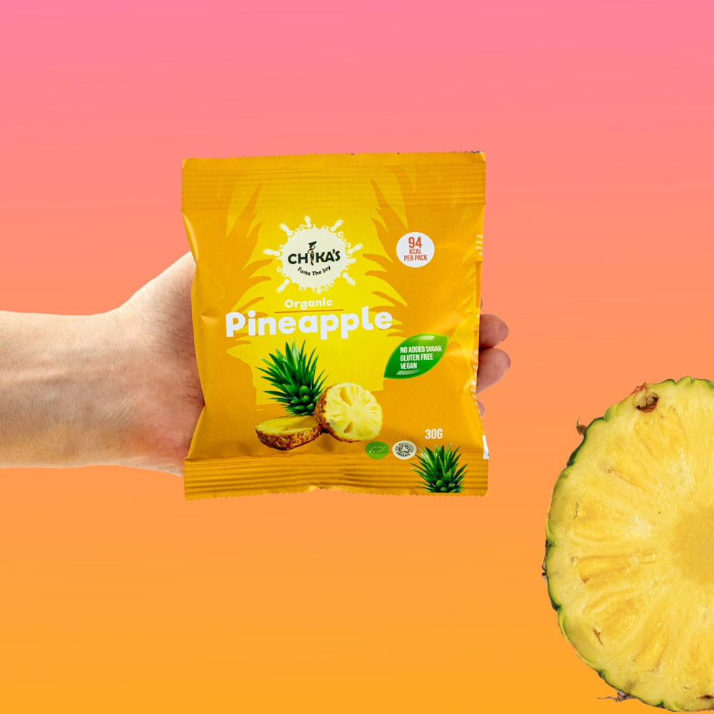 
                  
                    Load image into Gallery viewer, CHIKA&amp;#39;S Organic Dried Pineapple - Naturally sweet and chewy organic dried pineapple slices.
                  
                