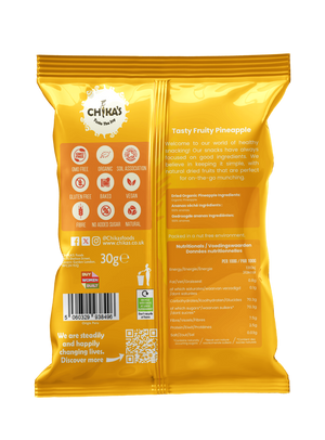 
                  
                    Load image into Gallery viewer, CHIKA&amp;#39;S Organic Dried Pineapple - Naturally sweet and chewy organic dried pineapple slices.
                  
                