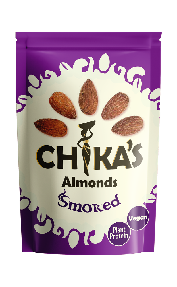 
                  
                    Load image into Gallery viewer, CHIKA&amp;#39;S Smoked Almonds - Crunchy almonds with a rich, smoky flavour.
                  
                